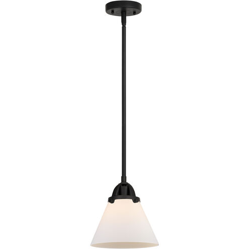 Nouveau 2 Cone LED 7.75 inch Matte Black Mini Pendant Ceiling Light in Matte White