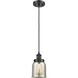 Small Bell LED 5 inch Matte Black Mini Pendant Ceiling Light, Ballston