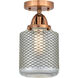 Nouveau 2 Stanton LED 6 inch Antique Copper Semi-Flush Mount Ceiling Light