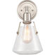 Luna 1 Light 7 inch Satin Nickel Bath Vanity Light Wall Light