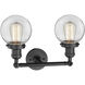 Franklin Restoration Beacon LED 17 inch Oil Rubbed Bronze Bath Vanity Light Wall Light in Clear Glass, Franklin Restoration