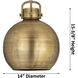 Newton Sphere 1 Light 14 inch Polished Nickel Cord Hung Pendant Ceiling Light