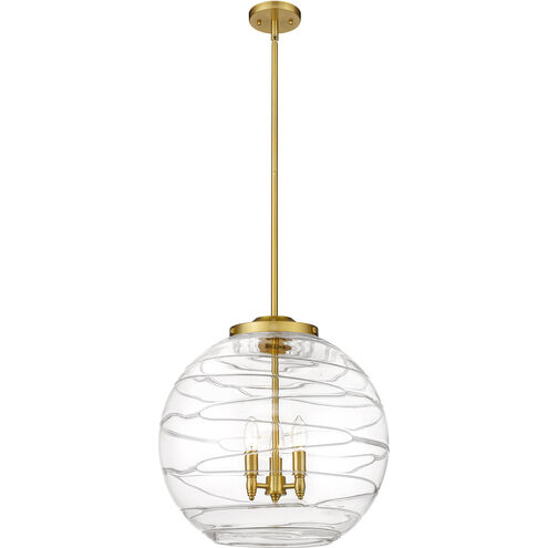Ballston Athens Deco Swirl LED 17.88 inch Satin Gold Pendant Ceiling Light