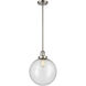 Franklin Restoration Beacon LED 12 inch Brushed Satin Nickel Mini Pendant Ceiling Light in Seedy, Franklin Restoration
