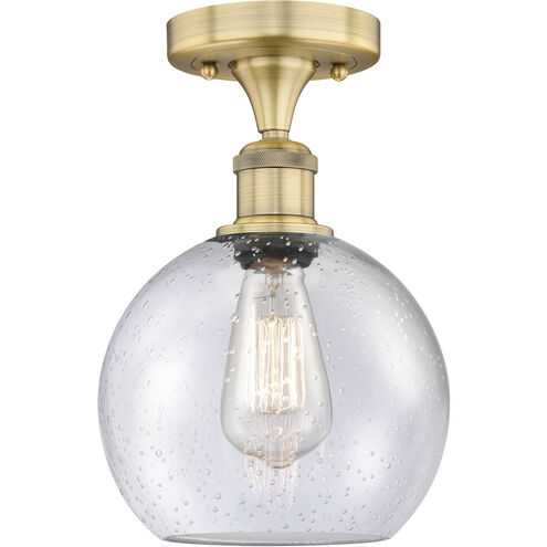 Athens 1 Light 8 inch Brushed Brass Semi-Flush Mount Ceiling Light