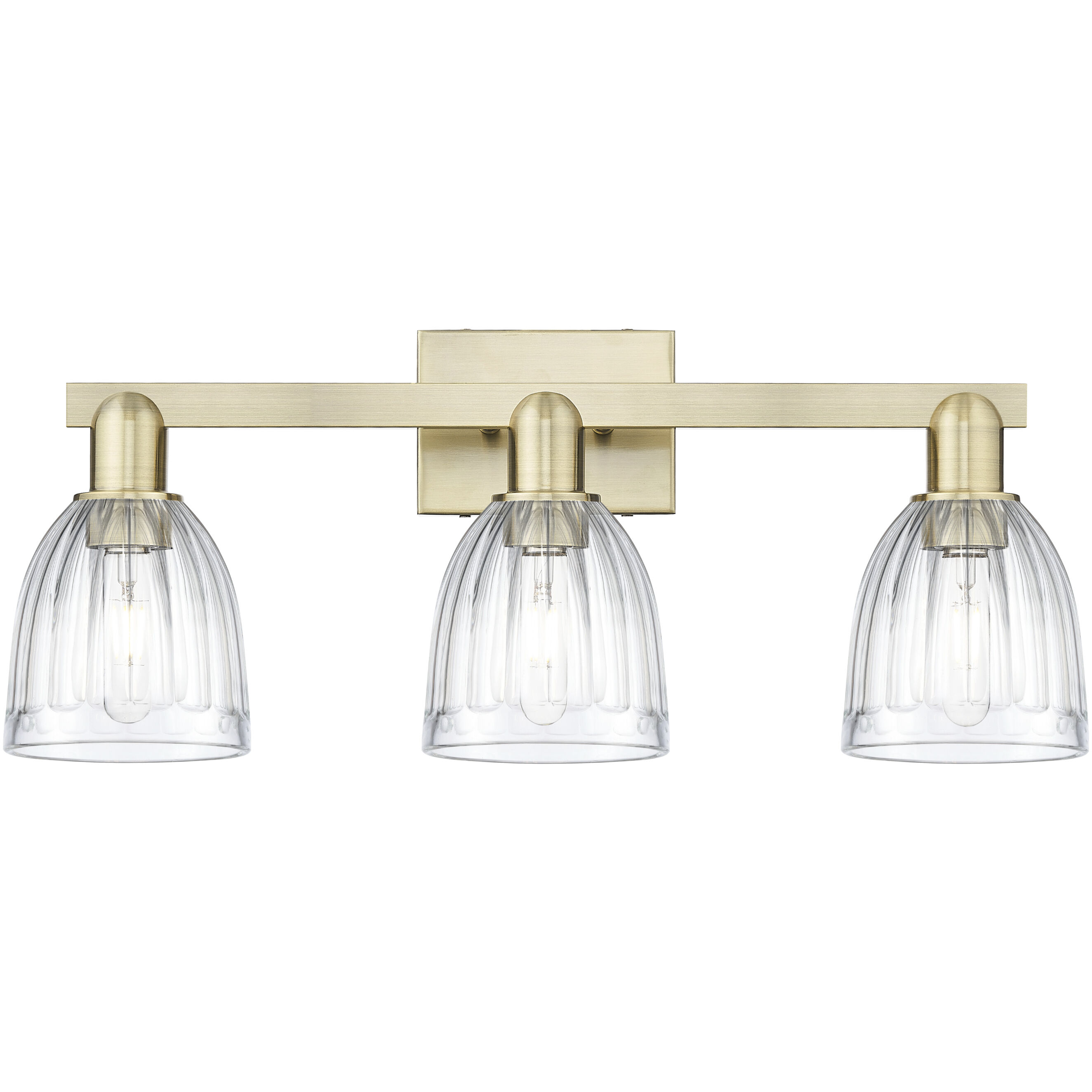 Arcadia Brookfield 3 Light 25 inch Antique Brass Bath Vanity Light Wall Light