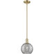Arcadia Athens Deco Swirl 1 Light 8 inch Champagne Bronze Mini Pendant Ceiling Light