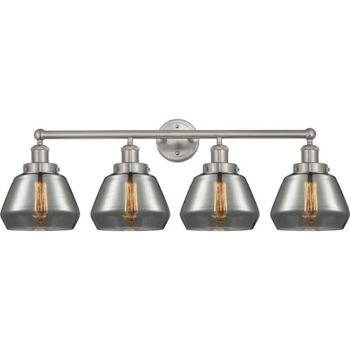 Fulton 4 Light 33.5 inch Brushed Satin Nickel Bath Vanity Light Wall Light