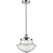 Oxford 1 Light 11.75 inch Polished Chrome Mini Pendant Ceiling Light in Seedy Glass