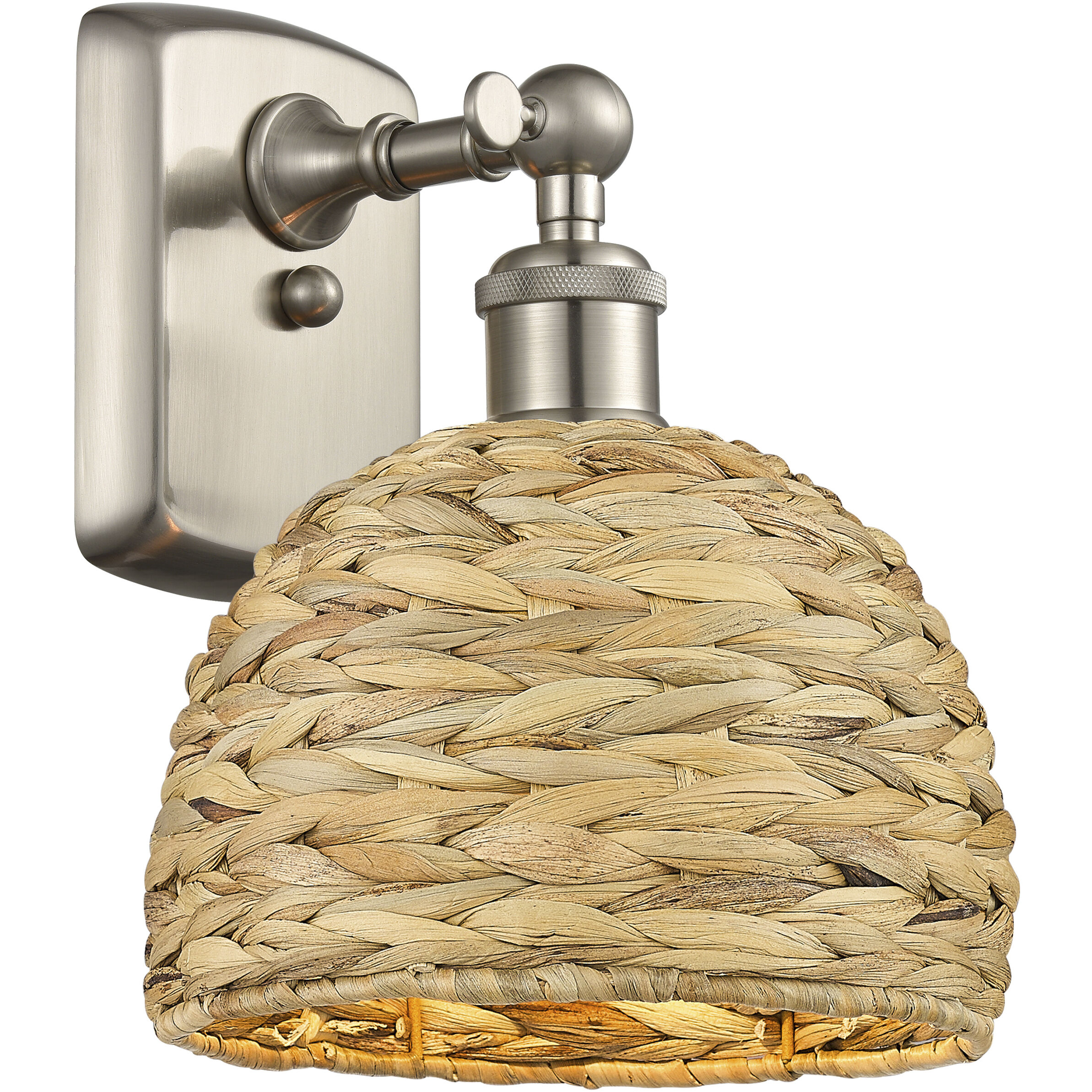 Woven Rattan 1 Light 8.00 inch Wall Sconce