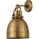 Newton Bell 1 Light 8 inch Brushed Brass Sconce Wall Light
