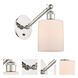 Ballston Cobbleskill LED 5.3 inch Polished Nickel Sconce Wall Light in Matte White Glass