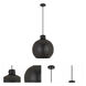 Newton Sphere 1 Light 16 inch Matte Black Pendant Ceiling Light