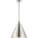 Ballston Cone 1 Light 16 inch Polished Nickel Pendant Ceiling Light