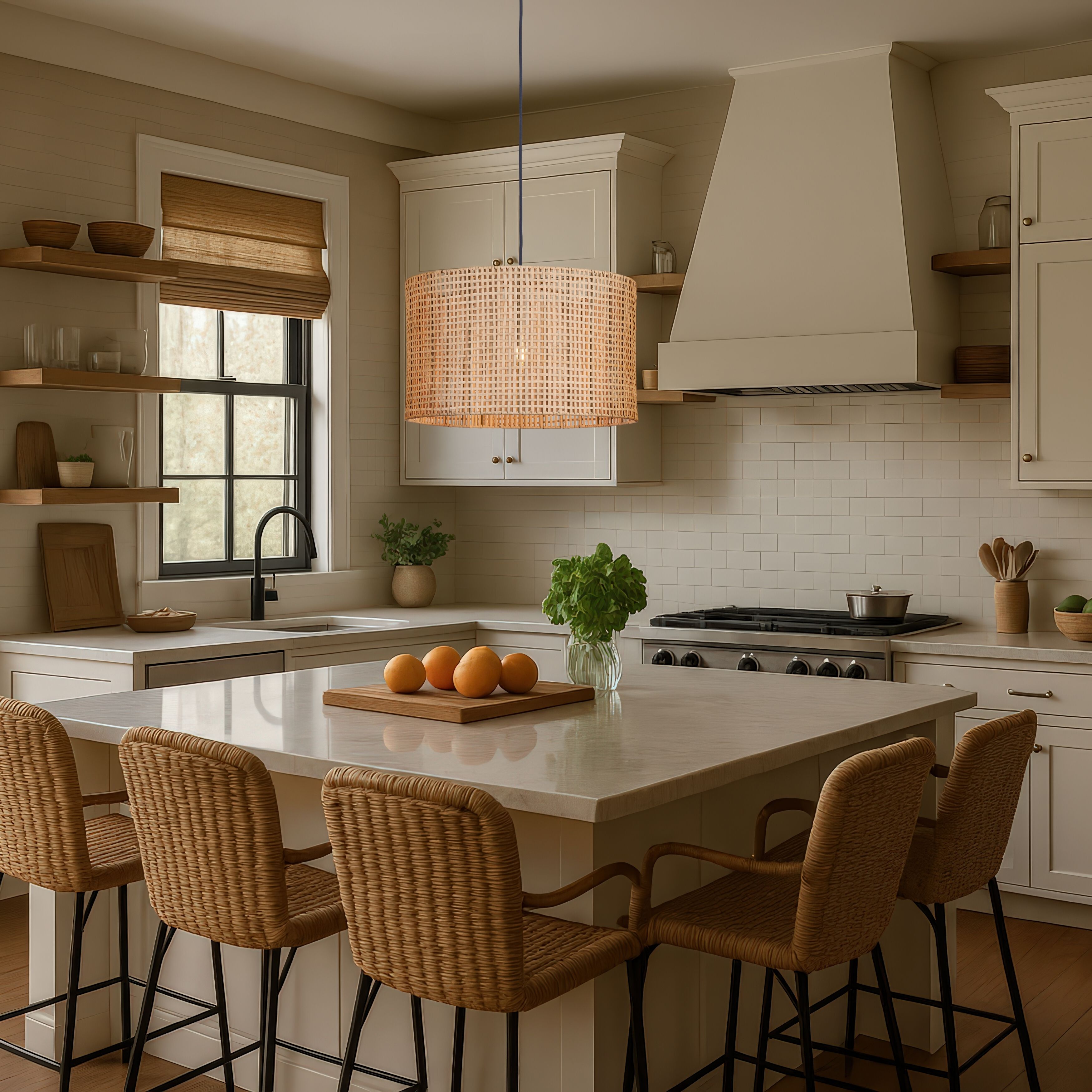 Weft 1 Light 20 inch Black Pendant Ceiling Light