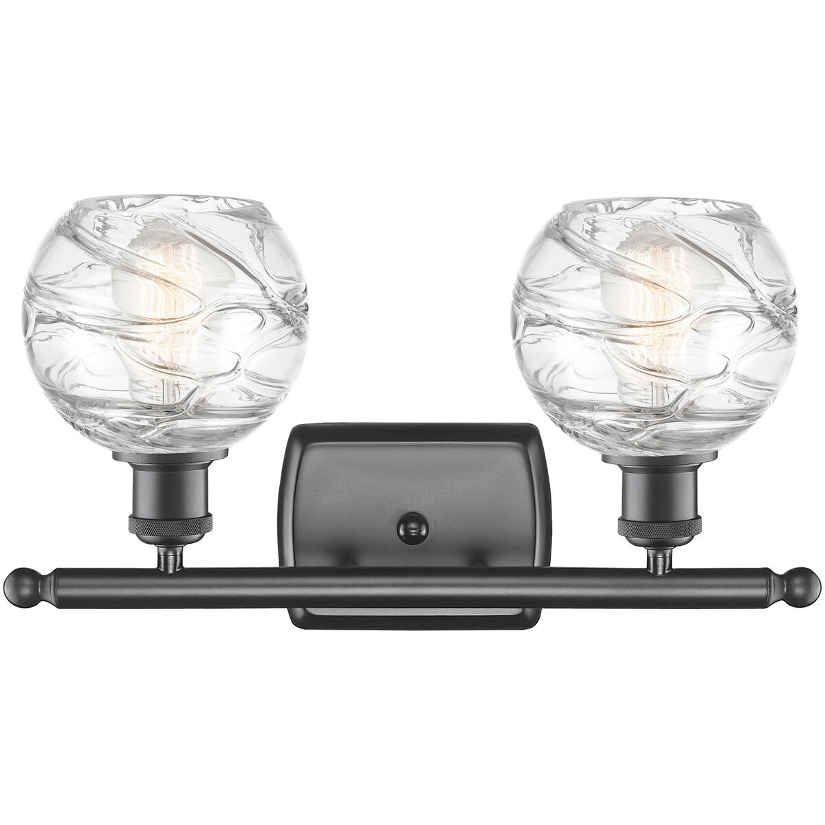 Ballston Small Deco Swirl 2 Light 16 inch Oil Rubbed Bronze Bath Vanity Light Wall Light, Ballston