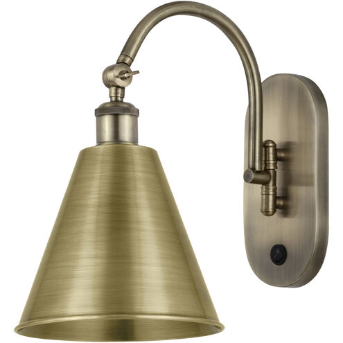 Ballston Cone 1 Light 8 inch Antique Brass Sconce Wall Light