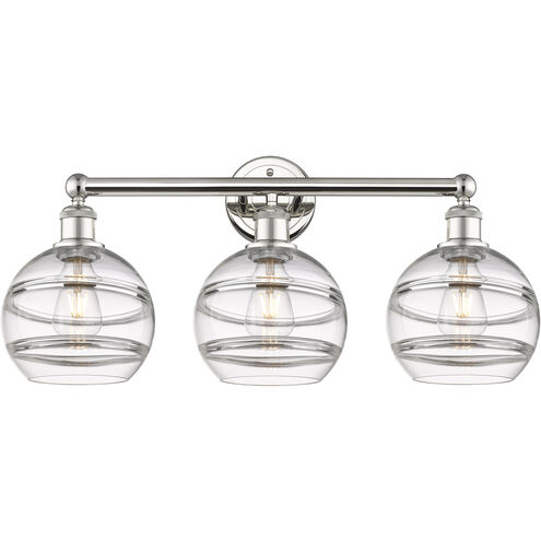Edison Rochester 3 Light 26 inch Polished Nickel Bath Vanity Light Wall Light