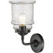 Nouveau Canton LED 6 inch Oil Rubbed Bronze Sconce Wall Light in Seedy Glass, Nouveau