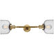 Franklin Restoration Large Bell LED 8 inch Brushed Brass Bath Vanity Light Wall Light in Seedy Glass, Franklin Restoration