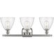 Ballston Ballston Dome 3 Light 28 inch Brushed Satin Nickel Bath Vanity Light Wall Light in Seedy Glass