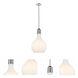 Auralume Amherst LED 13.75 inch Polished Nickel Pendant Ceiling Light in Matte White Glass