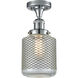 Franklin Restoration Stanton LED 6 inch Polished Chrome Semi-Flush Mount Ceiling Light, Franklin Restoration