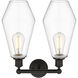 Cindyrella 2 Light 16 inch Oil Rubbed Bronze Bath Vanity Light Wall Light in Clear Glass