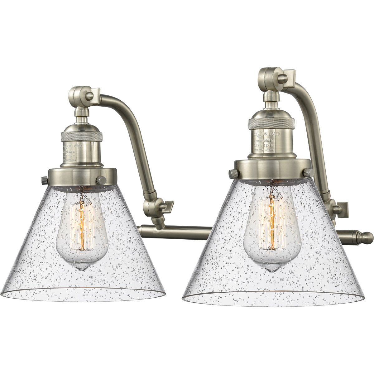 Franklin Restoration Large Cone 2 Light 18.00 inch Bathroom Vanity Light