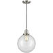 Franklin Restoration Beacon 1 Light 10 inch Brushed Satin Nickel Mini Pendant Ceiling Light in Incandescent, Clear, Franklin Restoration
