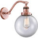 Franklin Restoration Large Beacon 1 Light 8 inch Antique Copper Sconce Wall Light in Clear Glass, Franklin Restoration