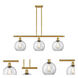 Ballston Athens LED 36 inch Satin Gold Island Light Ceiling Light in Clear Glass, Ballston