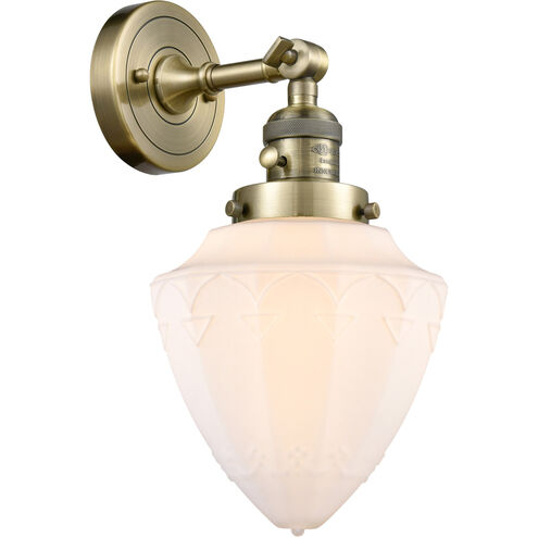 Franklin Restoration Bullet LED 7 inch Antique Brass Sconce Wall Light
