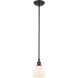 Ballston Concord 1 Light 6 inch Matte Black Mini Pendant Ceiling Light in Incandescent, Matte White Glass