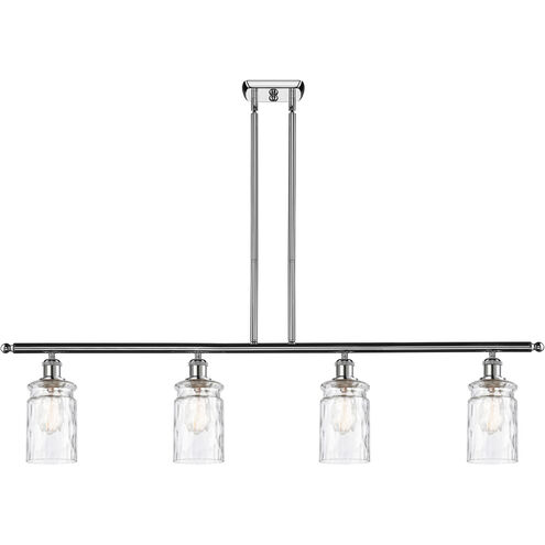 Ballston Candor 4 Light 48 inch Polished Chrome Island Light Ceiling Light in Clear Waterglass, Ballston