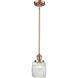Franklin Restoration Colton LED 6 inch Antique Copper Mini Pendant Ceiling Light, Franklin Restoration