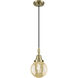 Beacon 1 Light 6 inch Antique Brass Mini Pendant Ceiling Light in Mercury Glass