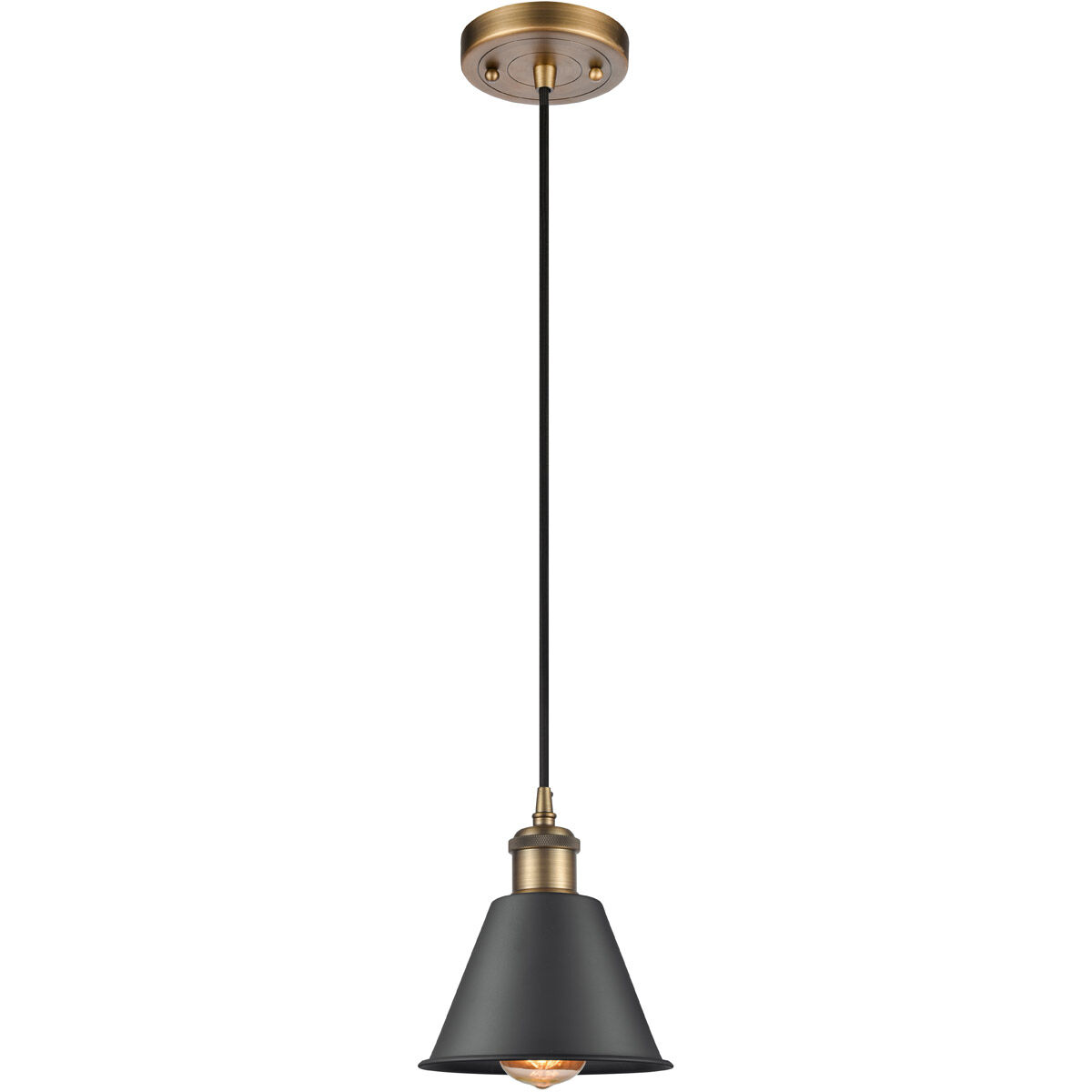 Ballston Smithfield 1 Light 7 inch Brushed Brass Mini Pendant Ceiling Light