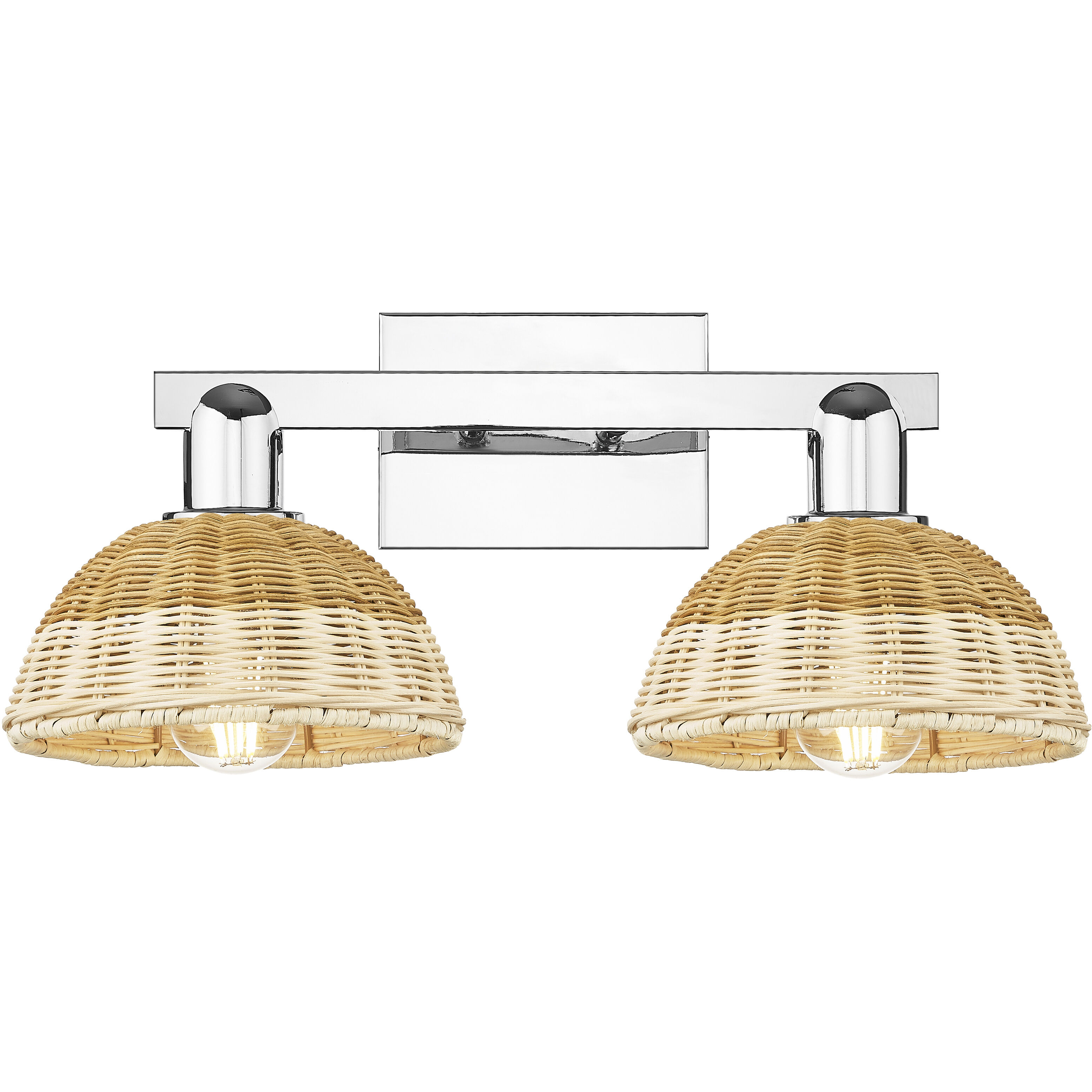 Natural Ballston Dome 2 Light 16 inch Polished Chrome Bath Vanity Light Wall Light