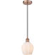 Edison Norfolk 1 Light 6 inch Antique Copper Mini Pendant Ceiling Light