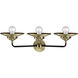 Nouveau Railroad LED 26 inch Black Antique Brass Bath Vanity Light Wall Light, Nouveau