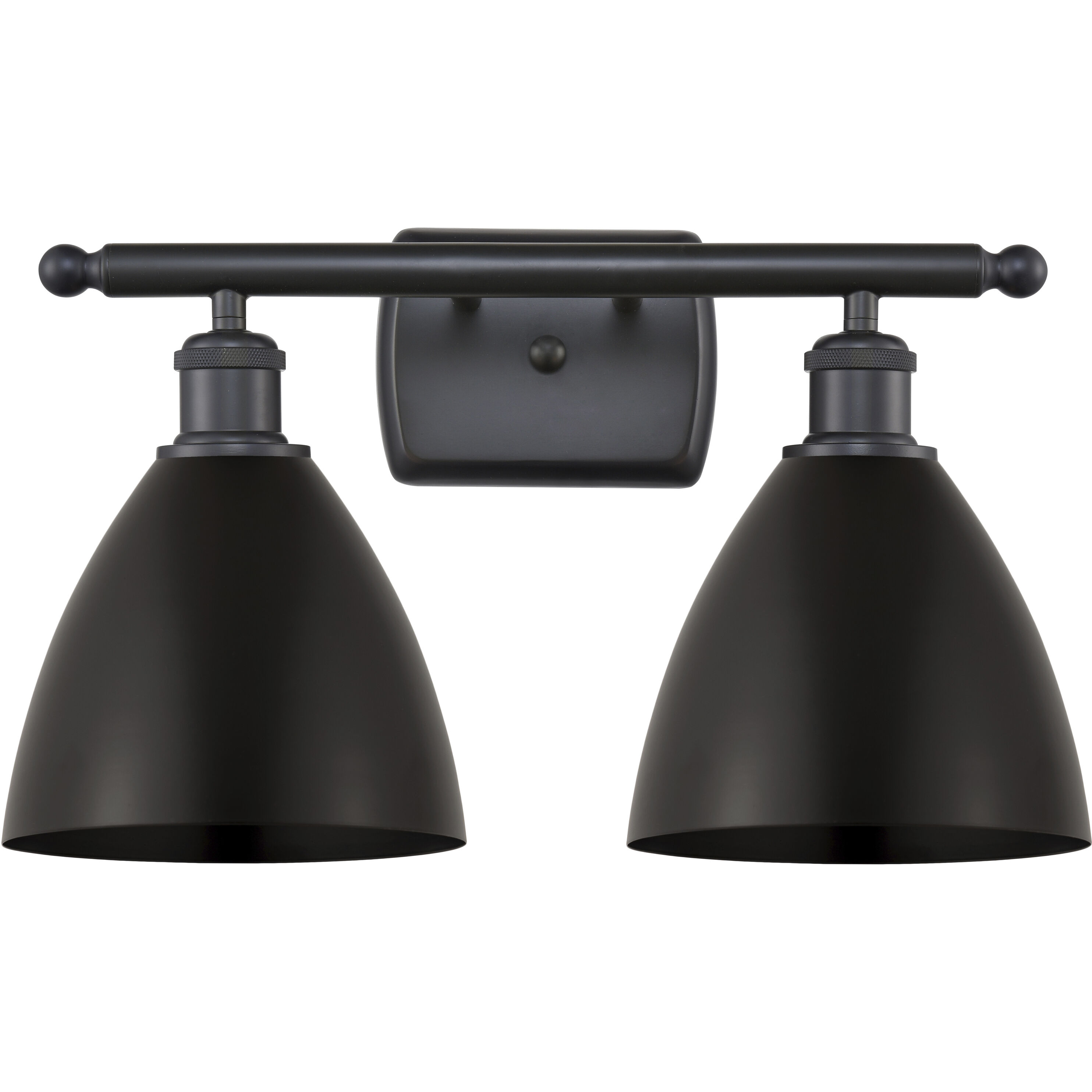 Ballston Dome 2 Light 18 inch Matte Black Bath Vanity Light Wall Light