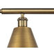 Ballston Cone 3 Light 36 inch Brushed Brass Island Light Ceiling Light