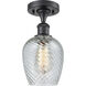 Ballston Salina LED 5 inch Matte Black Semi-Flush Mount Ceiling Light, Ballston