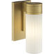 Empire 1 Light 3.13 inch Brushed Brass Sconce Wall Light in Matte White Glass