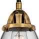 Nouveau 2 Large Cone LED 15.75 inch Black Antique Brass Bath Vanity Light Wall Light in Clear Glass