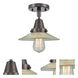 Franklin Restoration Halophane 1 Light 9 inch Oil Rubbed Bronze Flush Mount Ceiling Light in Clear Halophane Glass