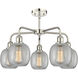 Belfast 5 Light 24 inch Polished Nickel Chandelier Ceiling Light in Clear Crackle