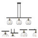 Ballston Athens LED 36 inch Black Antique Brass Island Light Ceiling Light in Clear Glass, Ballston