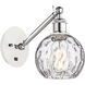 Ballston Athens Water Glass LED 6 inch White and Polished Chrome Sconce Wall Light